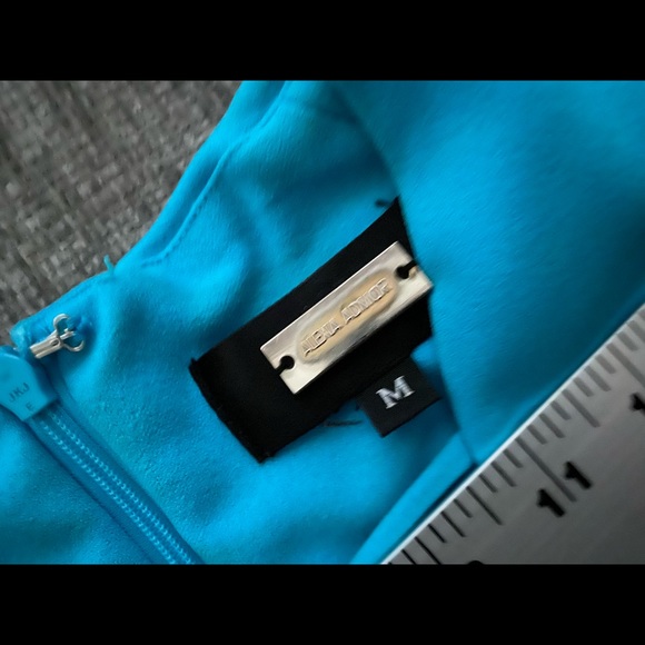 Alexia Admore Blue Lace Up Cap Sleeve Mini Dress M - Picture 9 of 12